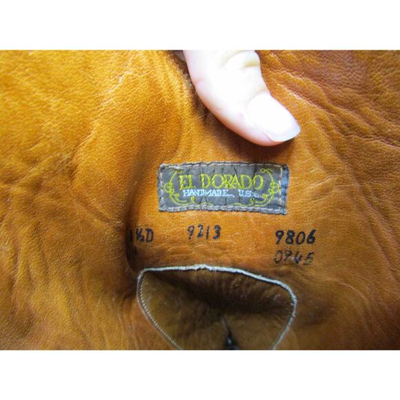 El Dorado Mens Size 11.5 D Brown All Leather Cowboy Western Boots main image 6